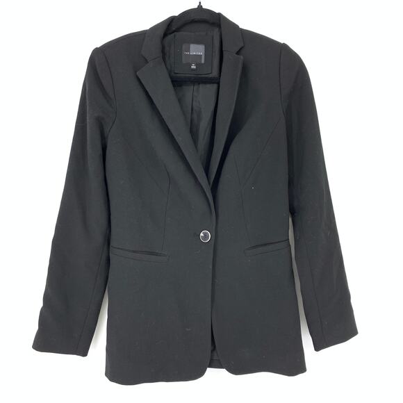 The Limited Women's Size XS Button Front Blazer Suit Jacket Black - Picture 1 of 6